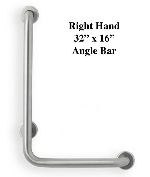 L shape grab bar