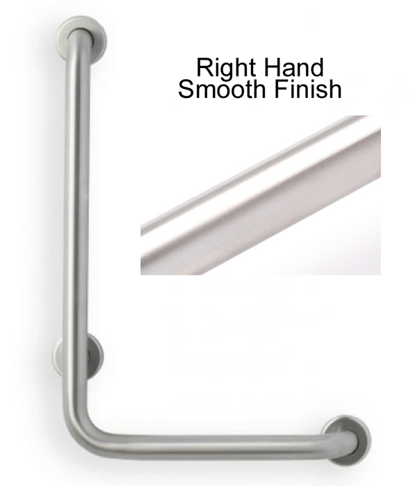 L shape grab bar smooth finish