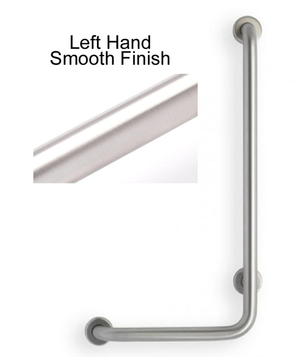 L shape grab bar in smooth grip