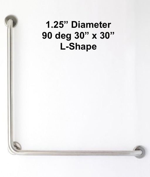 L-shape grab bar 30" x 30" for OBC and building code
