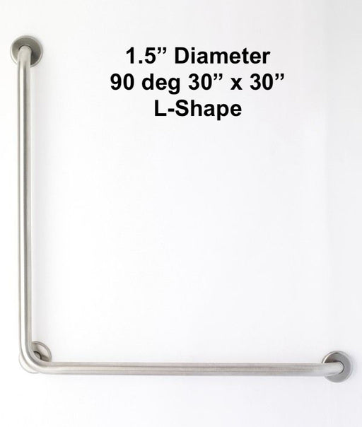 L shape grab bar for Ontario building code and commercial ada accessible washrooms