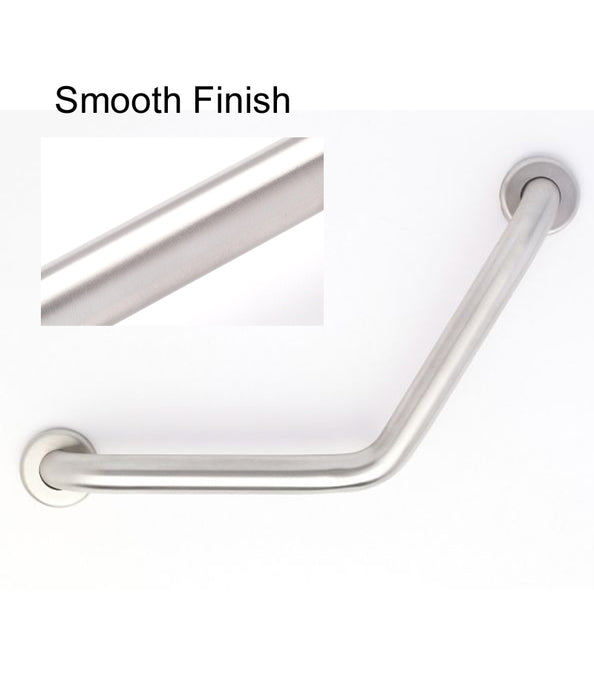 120 deg angle grab bar 12" x 12" smooth finish