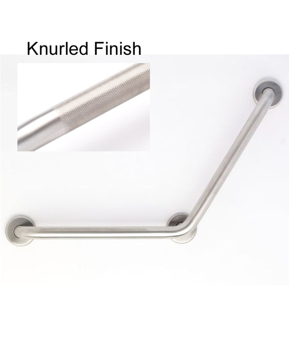 16" x 16" 120 deg angle grab bar  1.5" diameter with knurled grip