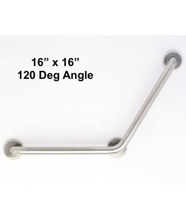 16" x 16" 120 deg angle grab bar  1.5" diameter