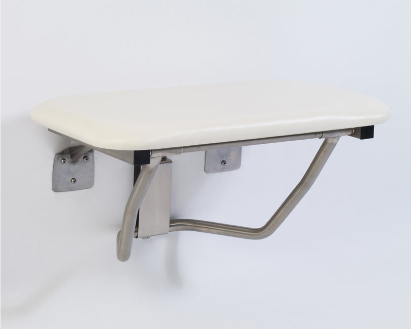 Folding shower seat rectangle padded seat top shower seat
