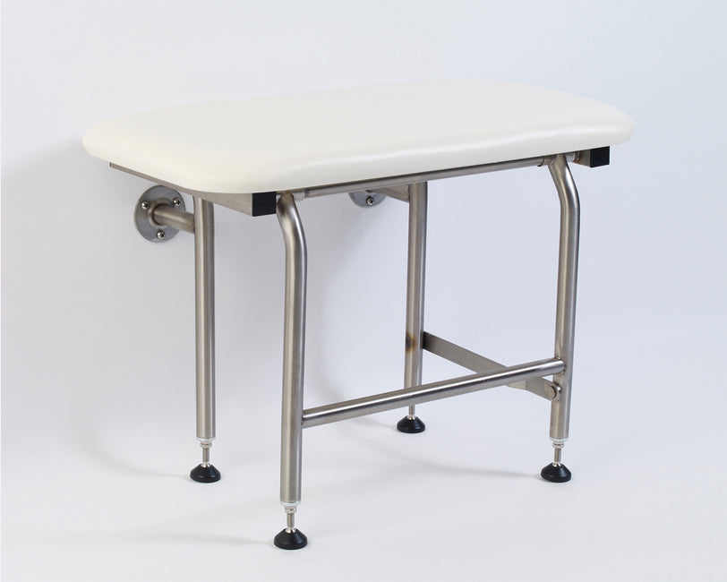 Folding shower seat rectangle padded seat top shower seat shower seat with legs