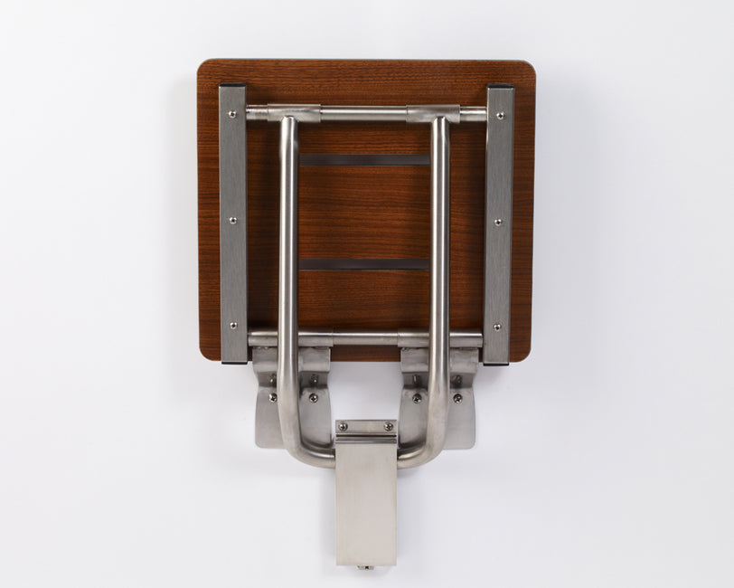 16" and 18" woodgrain phenolic folding shower seat ada shower seat