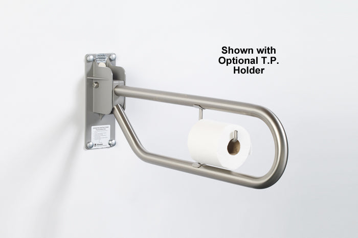 flip up safety rail grab bar folding 96 series washroom grab bar with toilet paper holder