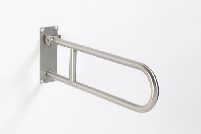 friction hinge folding grab bar flip up safety rail 1.5" diameter with friction hinge all stainless steel
