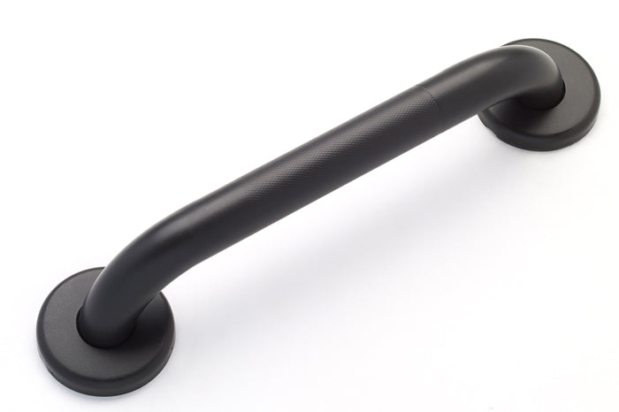 stainless steel grab bar knurled grip with oil rubbed bronze finish