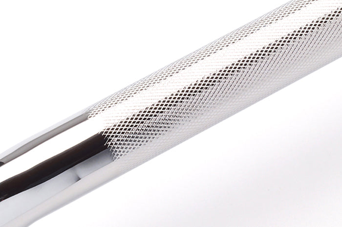 chrome grab bar with knurled grip