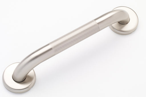 Brushed Nickel Grab Bar with knurled grip