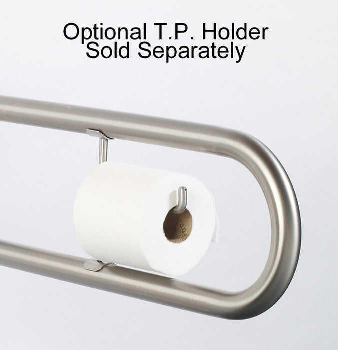flip up safety rail optional toilet paper holder