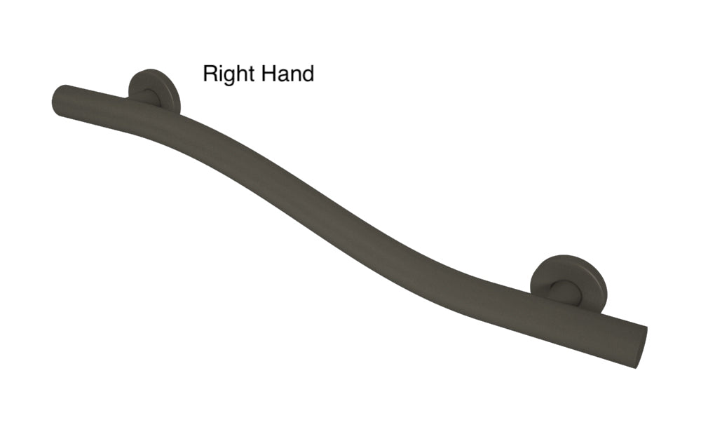 Lifeline 2 in 1 combination grab bar right hand wave grab bar in oil rubbed bronze finish
