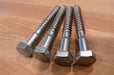 Optional lag bolts for flip up safety rail stainless steel