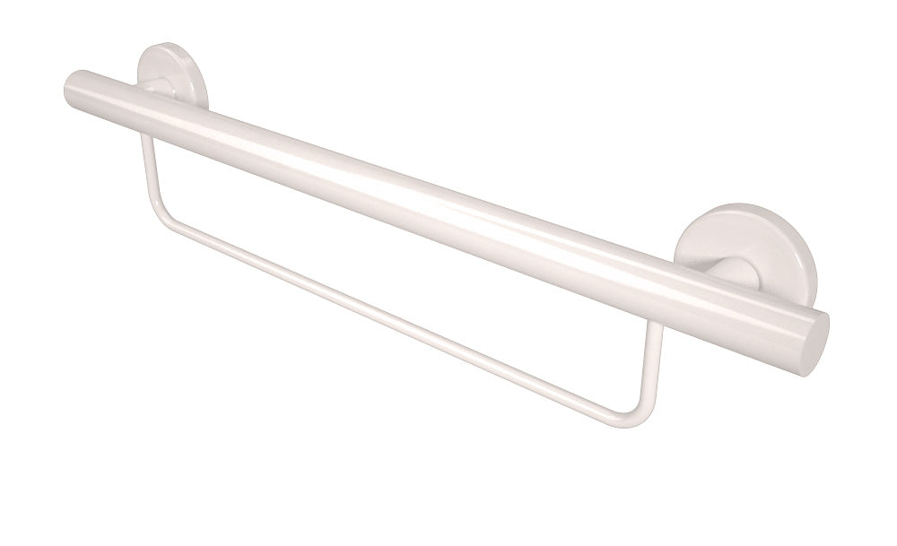 lifeline 2 in 1 combination white grab bar with towel bar
