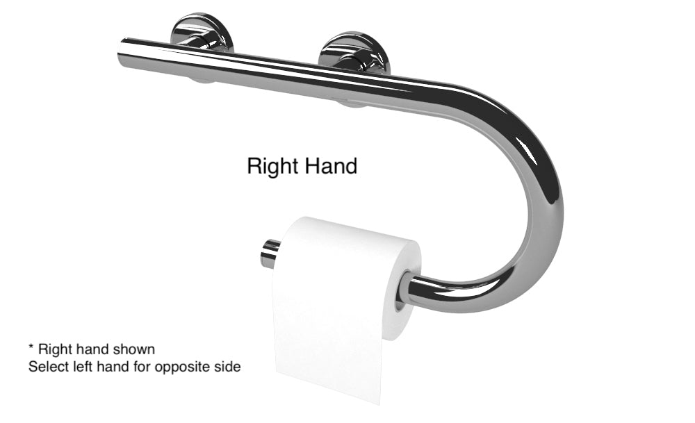 lifeline 2 in 1 combination grab bar Toilet paper grab bar in chrome