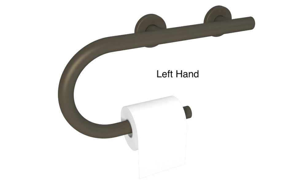 lifeline 2 in 1 combination grab bar Toilet paper grab bar left hand in oil rubbed bronze finish 