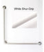 L-shape grab bar 30" x 30" for OBC and building code in white shurgrip