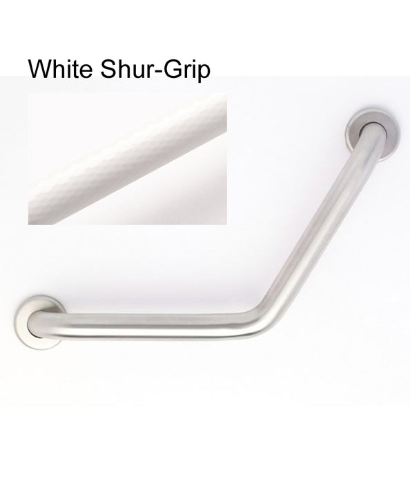 120 deg angle grab bar 12" x 12"  in white shurgrip