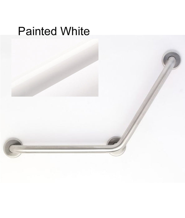 16" x 16" 120 deg angle grab bar  1.5" diameter in smooth white