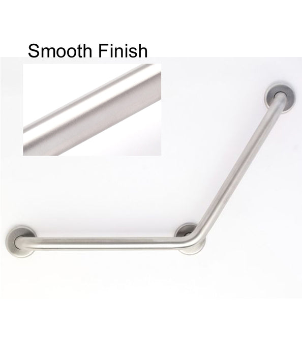 24" x 24" 120 deg angle grab bar  1.5" diameter in smooth finish