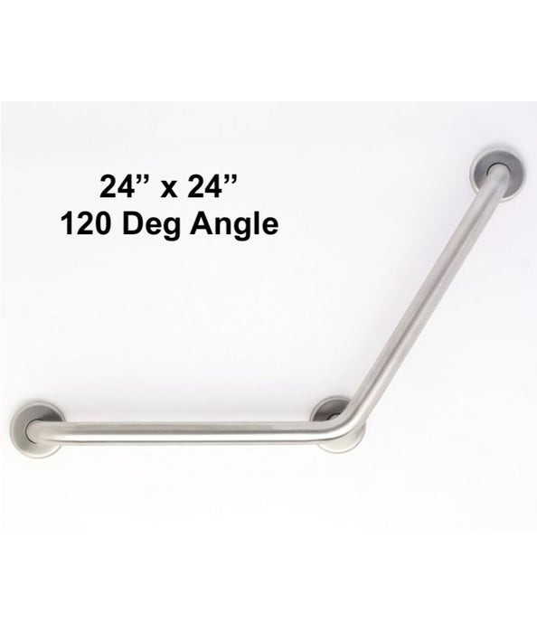 24" x 24" 120 deg angle grab bar  1.5" diameter