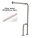 Wall to floor grab bar in  white shurgrip