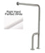 Wall to floor grab bar in smooth white