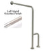 Wall to floor grab bar with knurled non slip grip