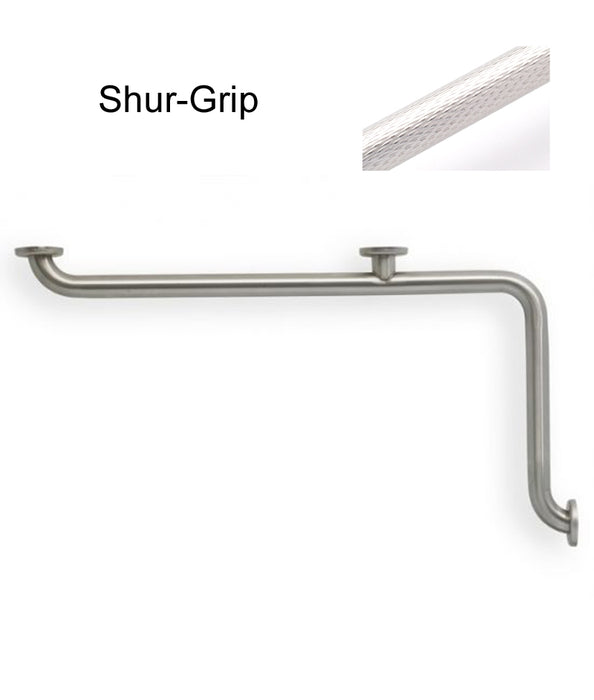 inside corner rail grab bar for inside corner on a shower wall  in shurgrip