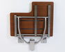 Folding shower seat left hand woodgrain phenolic top ADA folding shower seat 
