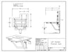 Folding shower seat left hand woodgrain phenolic top ADA folding shower seat drawing