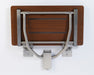 Folding shower seat rectangle woodgrain phenolic top ADA folding shower seat 