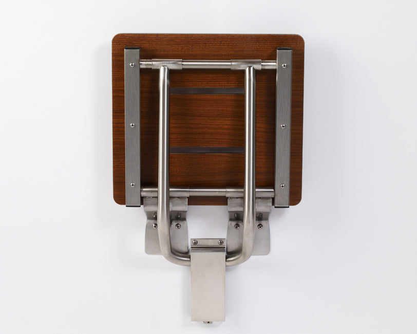 16" and 18" woodgrain phenolic folding shower seat ada shower seat