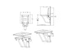 16" and 18" woodgrain phenolic folding shower seat ada shower seat drawing