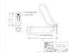 flip up safety rail grab bar folding 96 series washroom grab bar drawing