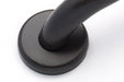 Shurgrip grab bar with oil rubbed bronze finish  close up of flange 