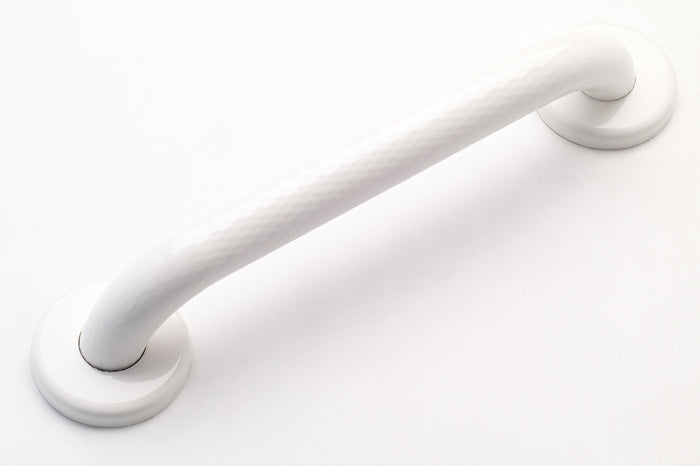 white shurgrip grab bar with non slip grip for OBC and building code
