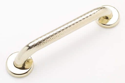 polished brass grab bars in shurgrip