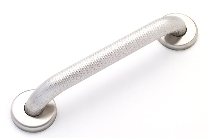 stainless steel shurgrip grab bar with shur grip to meet non slip grip OBC and building code requirements