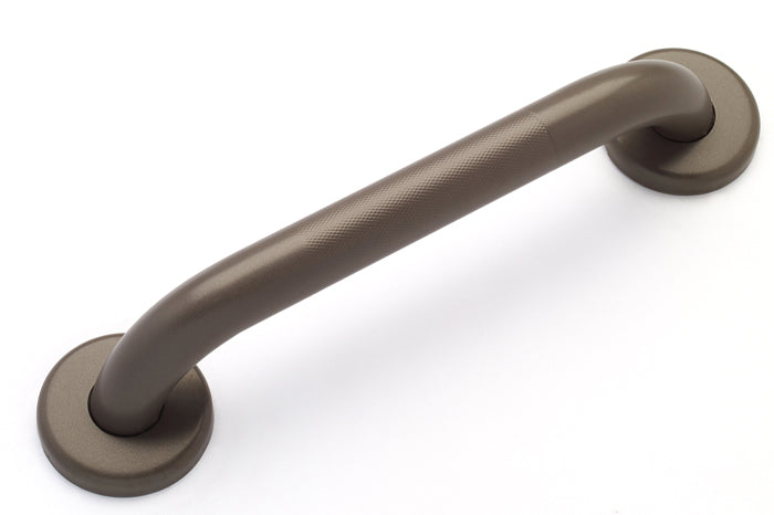 grab bars oil rubbed bronze light tone with knurled grip 