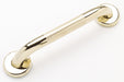 polished brass grab bars with knurled grip 