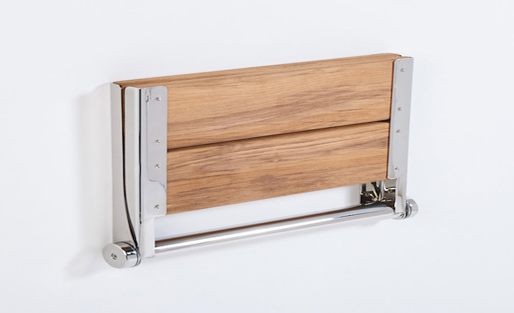 Lifeline contour shower seat  teak wood slats