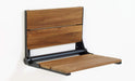 Lifeline contour shower seat teak wood and matte black frame