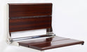 Lifeline contour shower seat walnut wood slats with chrome frame