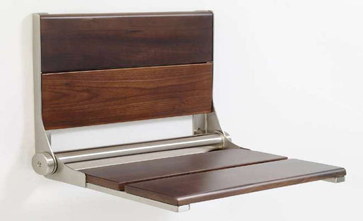 Lifeline contour shower seat walnut wood and stainless steel frame