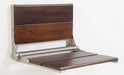 Lifeline contour shower seat walnut wood slats with stainless steel frame