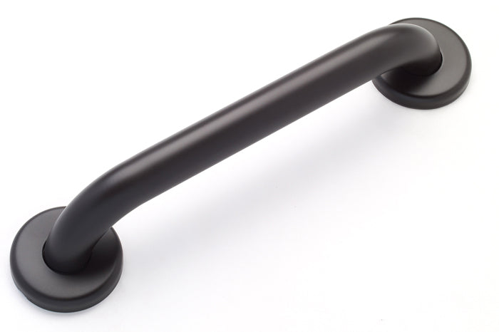 stainless steel grab bar with oil rubbed bronze finish 