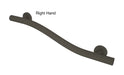 Lifeline 2 in 1 combination grab bar right hand wave grab bar in oil rubbed bronze finish